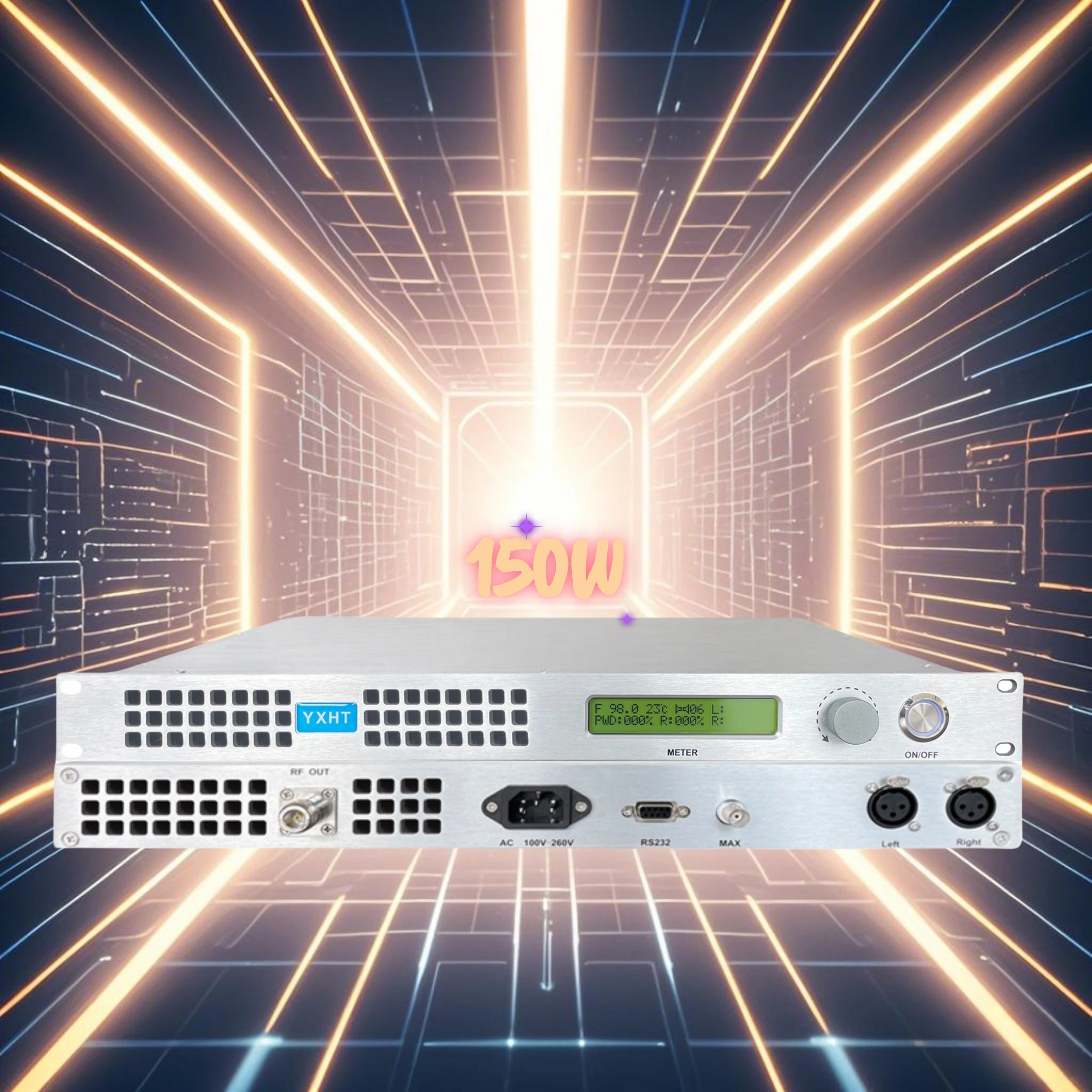 1U 150와트 FM 라디오 송신기 - 전문 등급 방송 장비