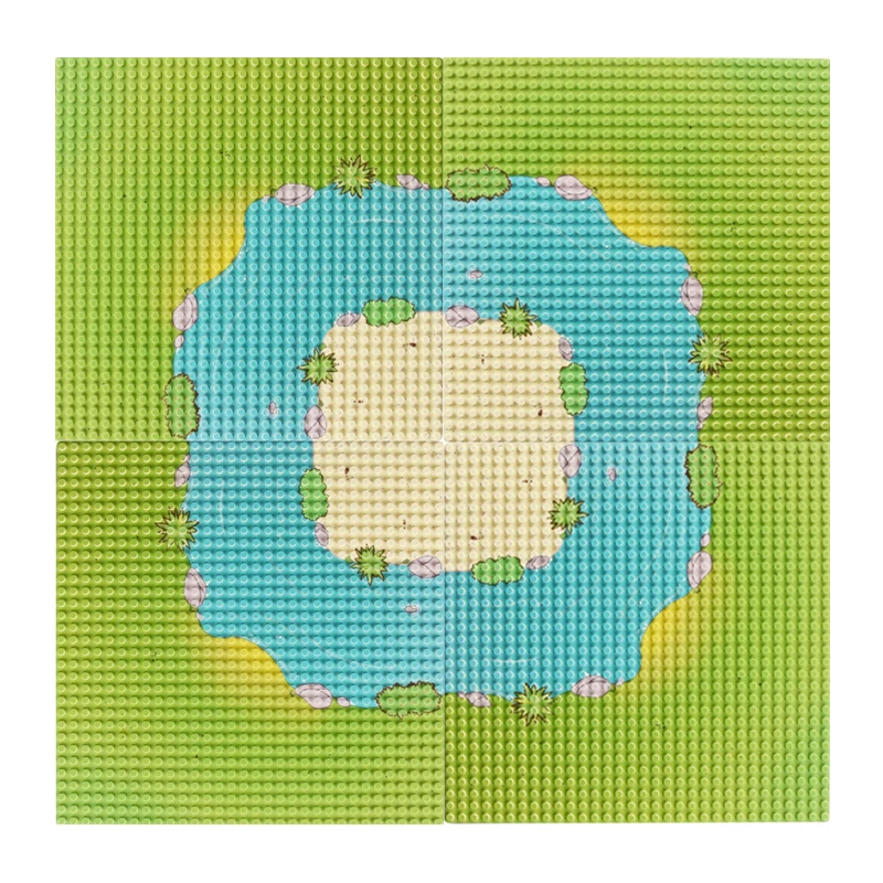 River Ocean Pattern Building Block Base Plate Classic Building Bricks Board Parts Baseplates Block Accessories Kids Gift