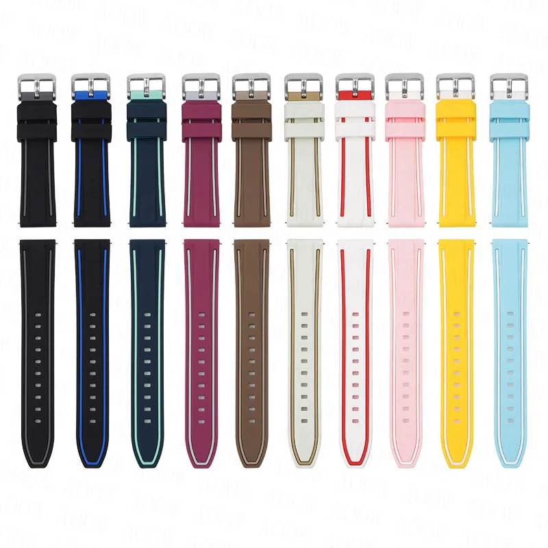 20mm Colored Silicone Strap for OmegaXSwatch MoonSwatch Soft Waterproof Quick Release Watch Band Accessories