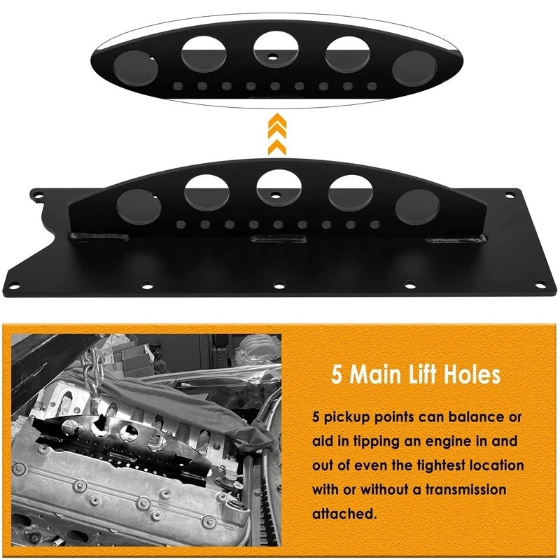 

TML Heavy Duty Engine Hoist Lift Plate for LSX LS LS1 LS2 LS3 LQ4 Engine 6.0 6.2 5.3 4.8 Gen III Gen IV Engines