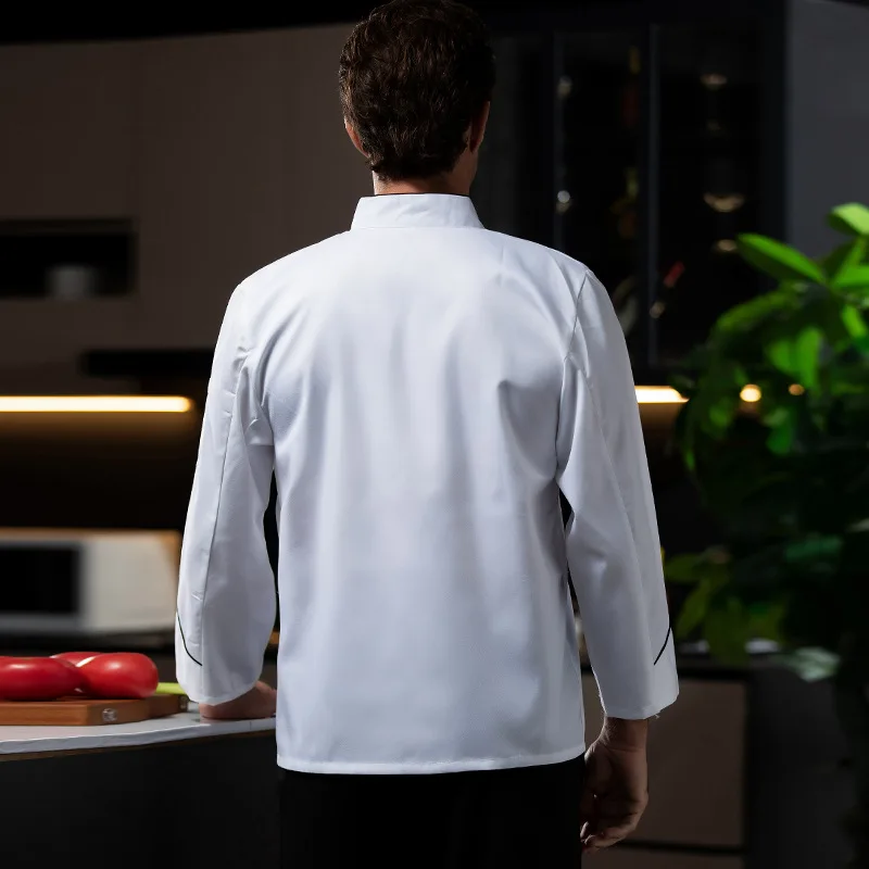 서양 레스토랑 요리사 유니폼 가을 겨울 복장 케이터링 호텔 캔틴 베이커 케이크 가게 작업복 긴 소매