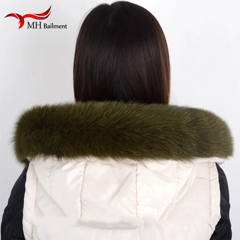 100% Real Fur Collar Scarf Custom Made Winter Fur Scarf  Fox Fur Collar Scarf Natural Fox Fur Collar for Hood