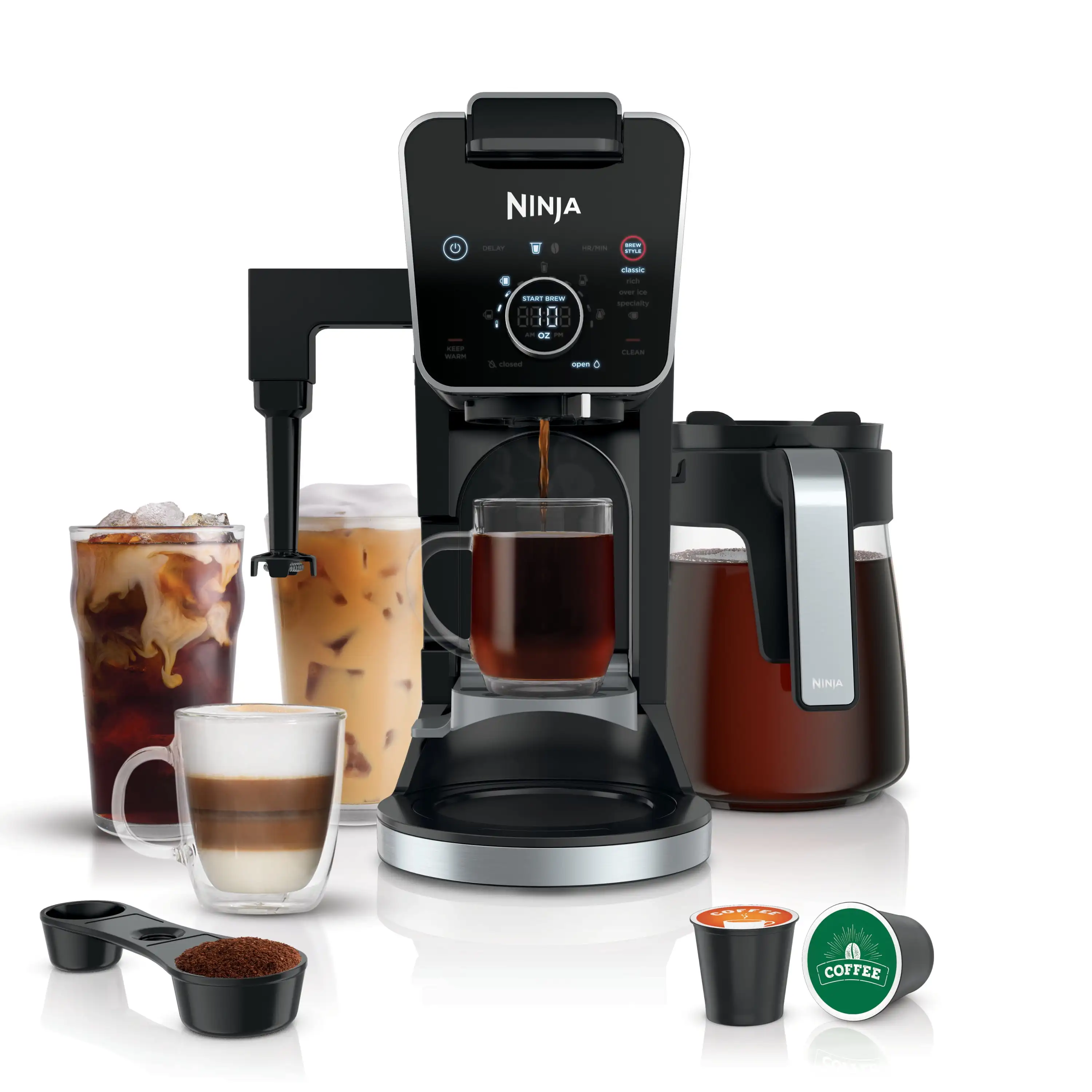 

Specialty Coffee System, Single-Serve, K-Cup Pod Compatible, 12-Cup Drip Coffee Maker.USA.NEW