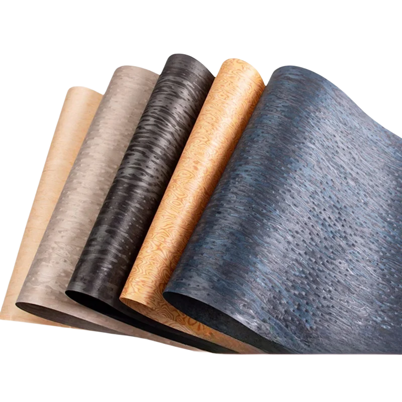 Reconstituted Engineered Wood Veneer with Cat's Eye Pattern,E.V.,Fleece Backing, 60x250cm,1pc, Blue White Green Black Grey Brown