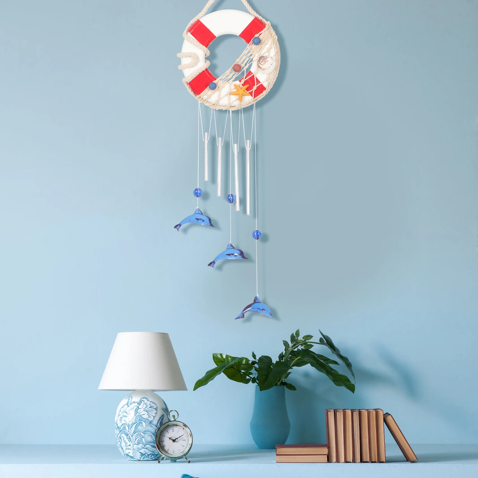 

Rustic Nautical Lifebuoy Wall Hanging Decor Mediterranean Themed Home Adornment Gift Lifebuoy Wall Art Kids Room Ornament