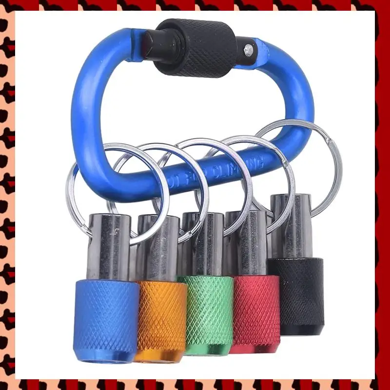 A72P 1/4 Bit Holder, Oxidation Resistant Good Compatibility Magnetic Socket Holder Metal Carabiner Portable Plating Blue Easy In