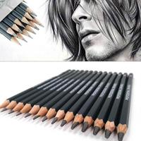 Professional 14PCS 12B 10B 8B 7B 6B 5B 4B 3B 2B Wooden Pencils Drawing Pencils Set Grapgite Sketch Pencil Wooden School Supplies