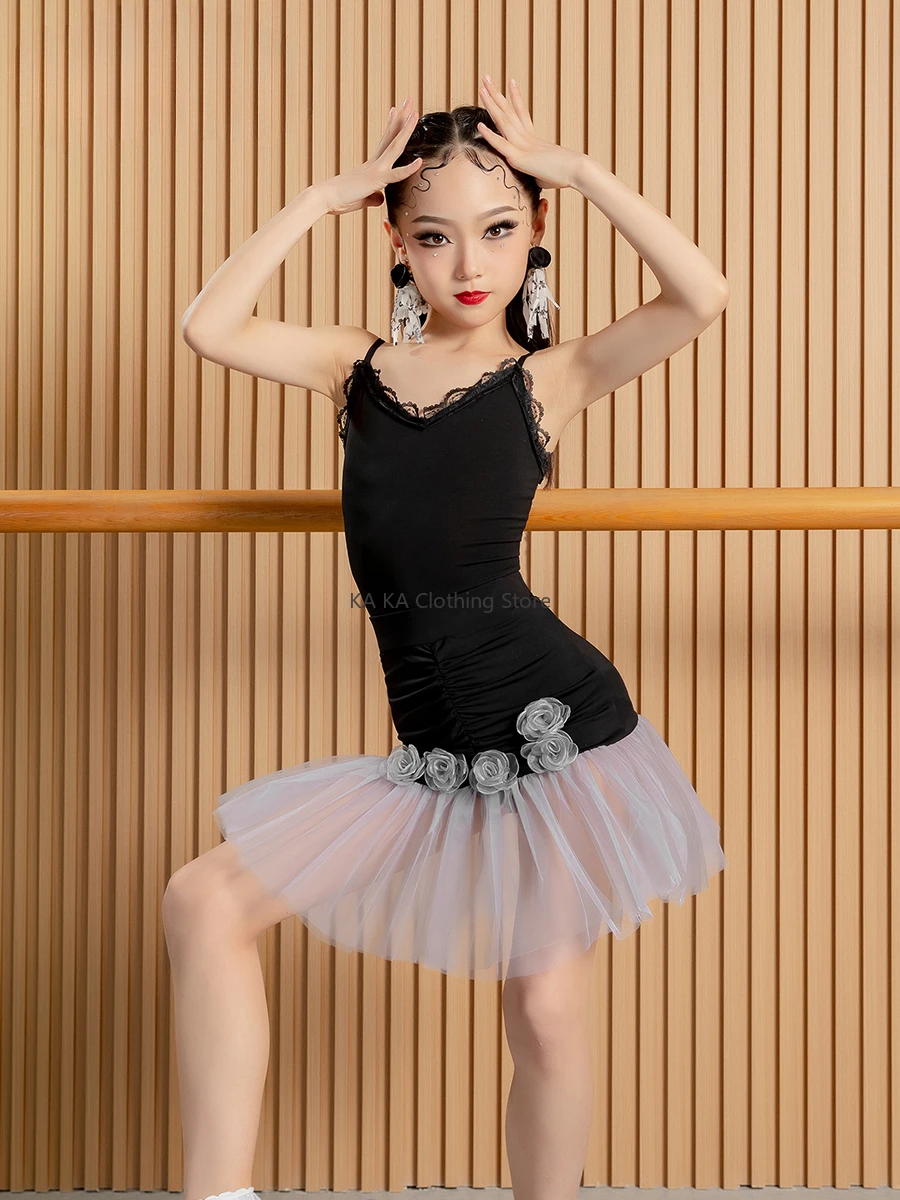 Cha Cha Tango Rumba Latin Dance Dress Girls Dance Costume Competition Ballroom Dance Dresses Girls Kids Latin Practice Clothes