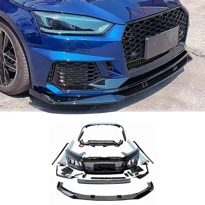 

Suitable for Audi A5 S5 B9 2017-2019, RS5 Full Body Kit Including , Grille, Side Skirt, Diffuser Front Rear Bumper
