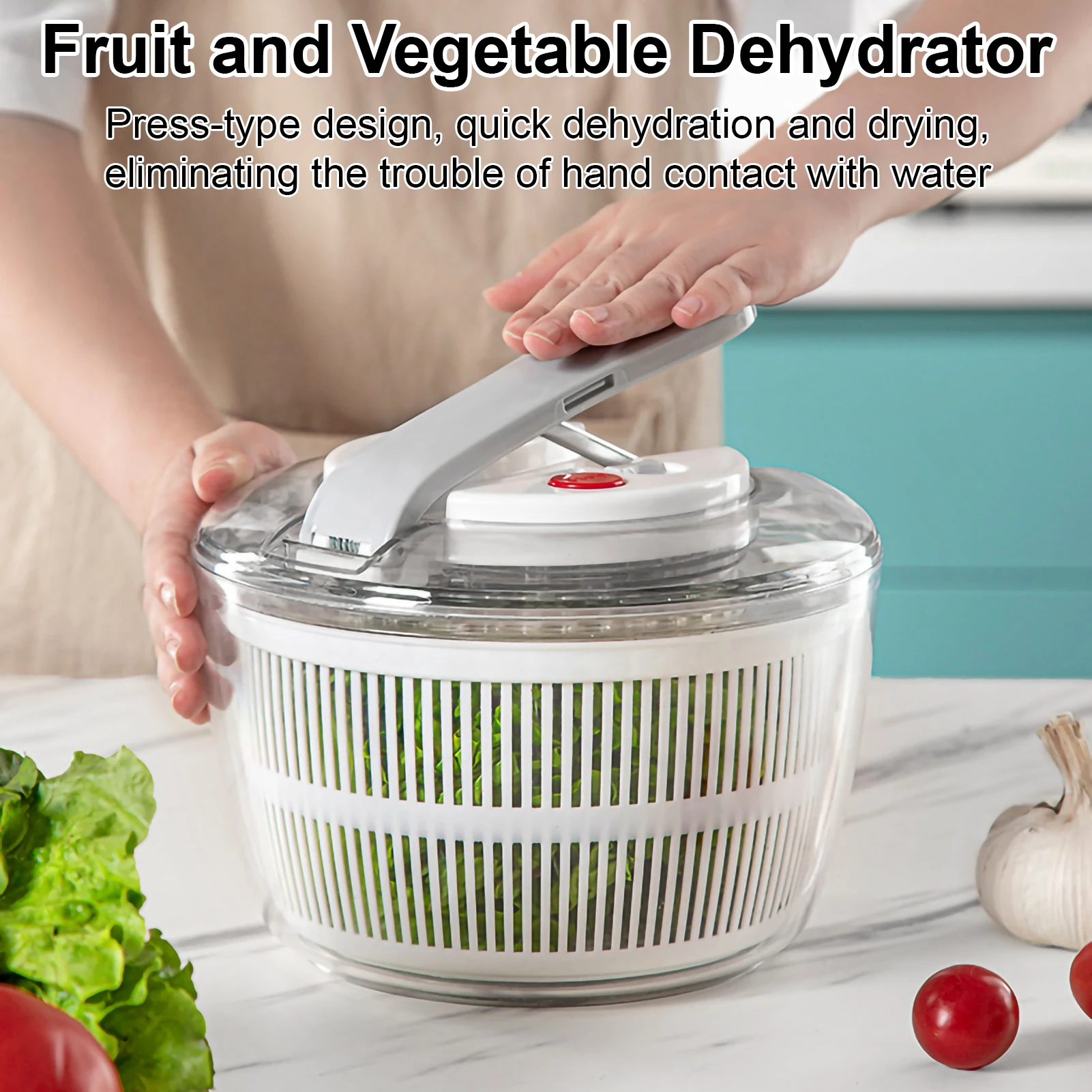 Vegetables Salad Spinner Lettuce Leaf Vegetable Dehydrator Multifunctional Quick Drying Vegetable Washer Salad Kitchen Tools