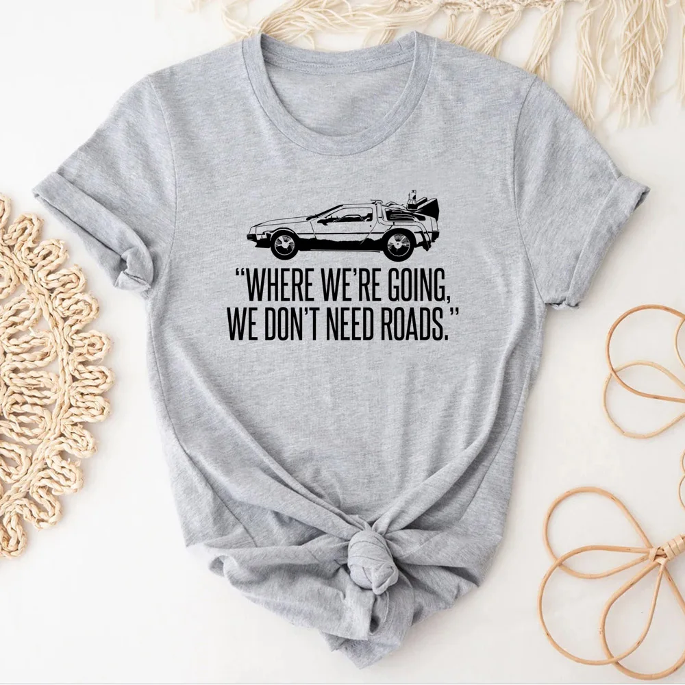 

Женская футболка с принтом «Назад в будущее»