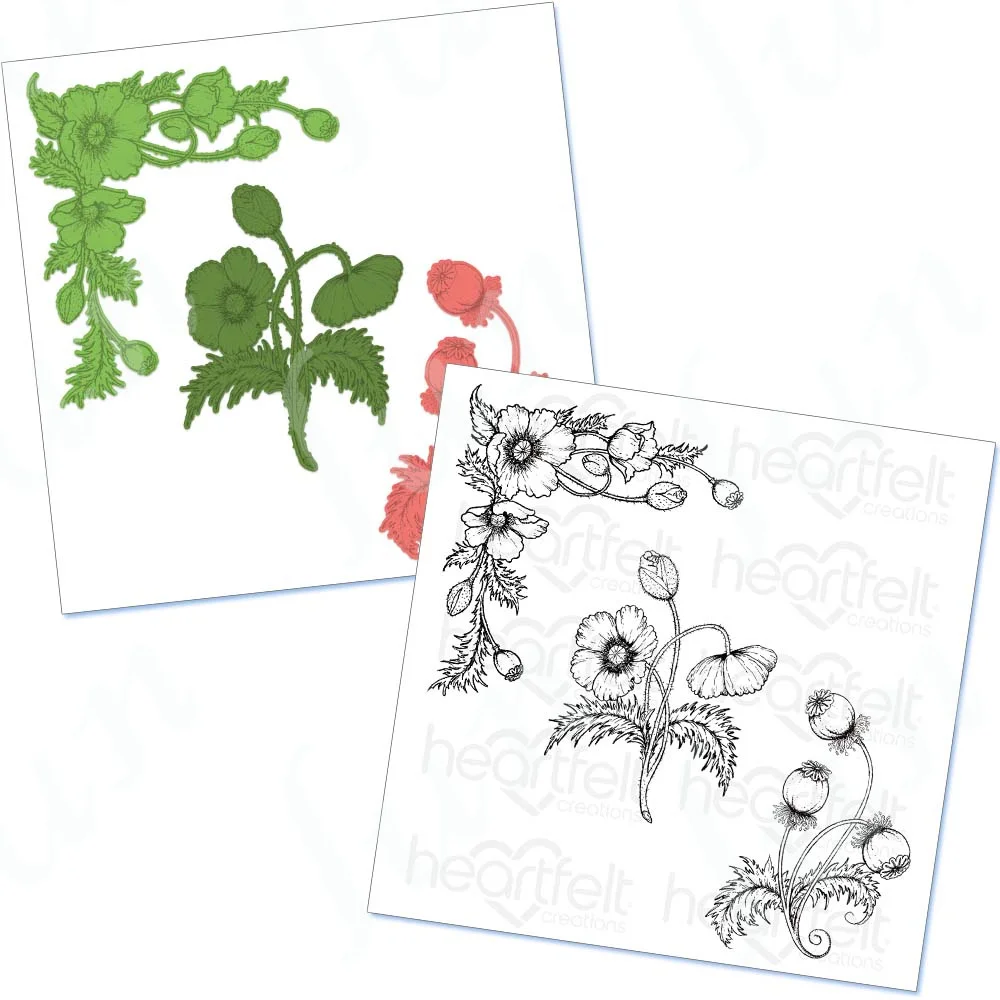 Vining Sweet Pea Clear Stamps and Metal Cutting Dies Sets for Diy Craft Greeting Card Scrapbooking Decoration Template Molds view 3