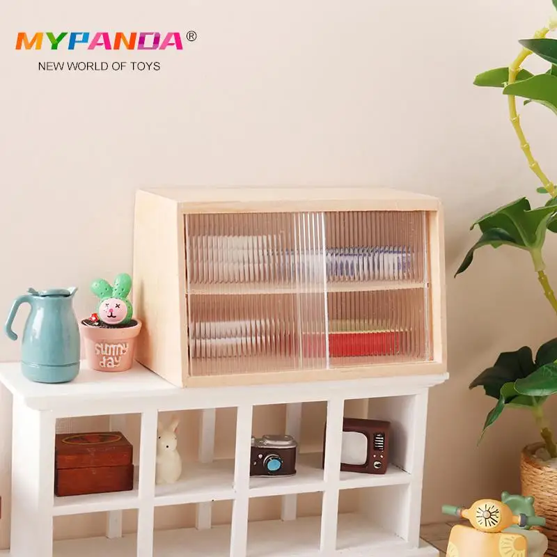 

Настенный шкаф для кукольного домика, подвесной пыленепроницаемый шкаф для хранения, наклонный шкаф, мебель, декор для кукольного дома