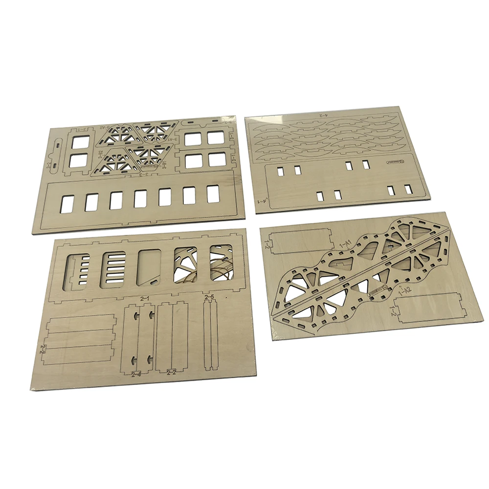 ชุดอุปสรรคสะพานไม้ RC 4 ชิ้น, ชุดจำลองทางลาดชันสำหรับรถบังคับวิทยุขนาด 1/36 อุปกรณ์เสริมสำหรับรถบังคับวิทยุ