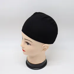 Black color wig cap for cancel patients comfortable and elastic caps wearing under your wigs