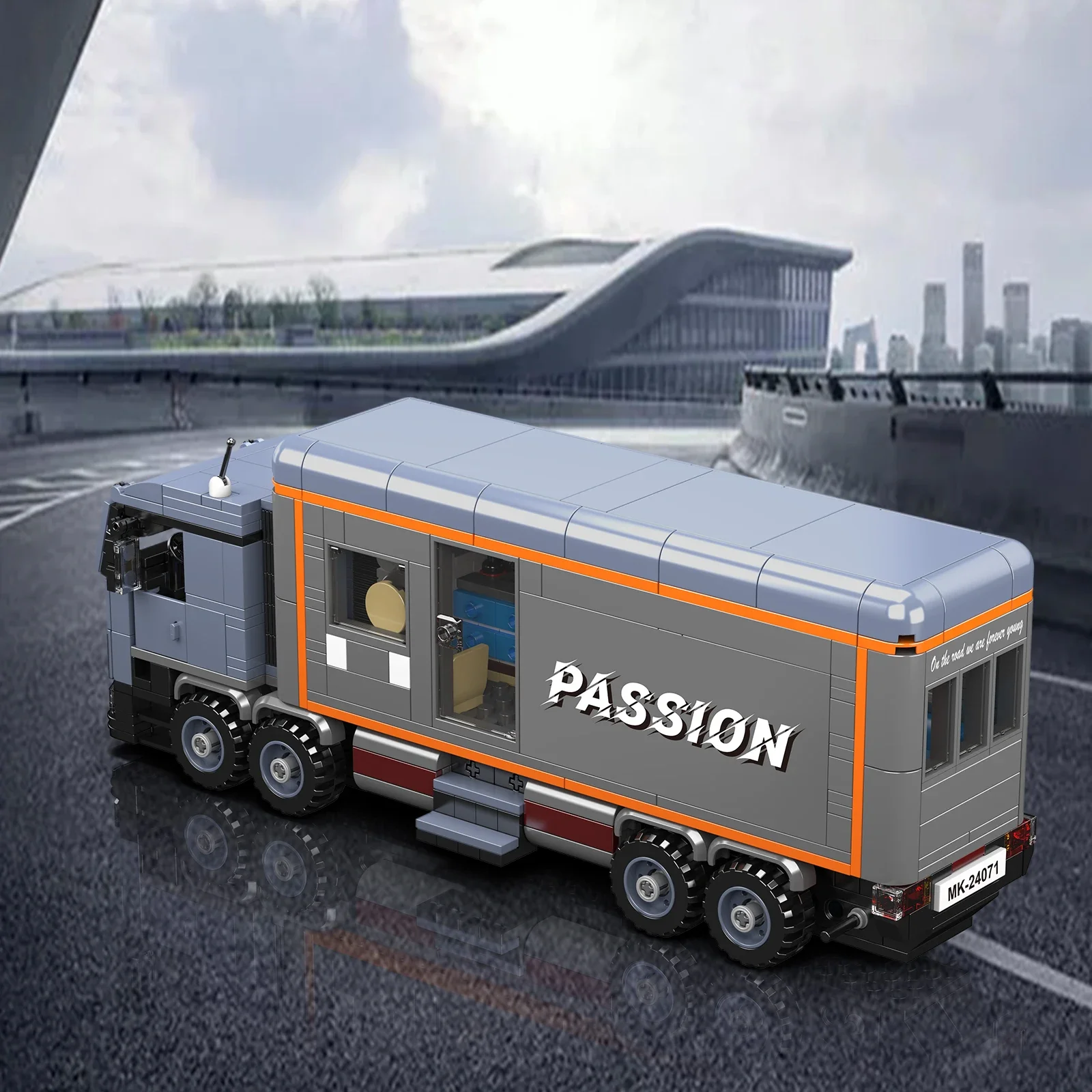 ชุดประกอบรถมินิแคมป์เปอร์ 24071 จำนวน 615 ชิ้น แบบจำลองรถบ้านขนาดกะทัดรัด พร้อมภายในที่ละเอียดอ่อน เหมาะสำหรับผู้ใหญ่และเด็ก ของขวัญ DIY