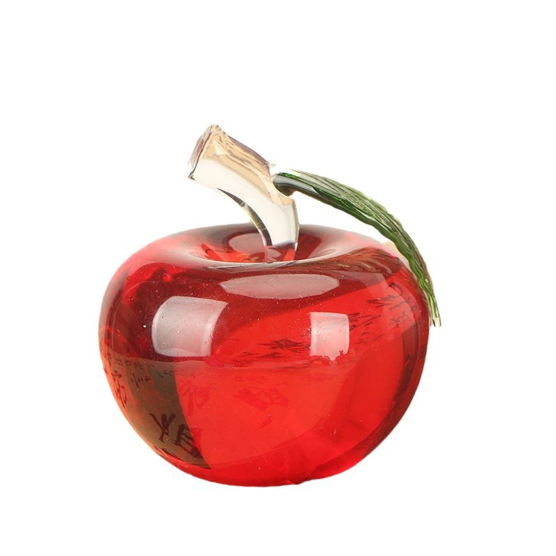 NEW Crystal Fruit Decor - Peach, Grape, Apple, And Persimmon Ornaments For Bedroom, Living Room, And Office Gift