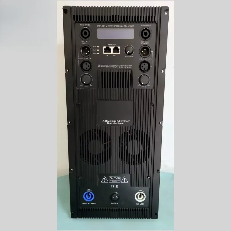 Active Line Speaker System Amplifier Module 3 Way 6000W for Subwoofer and Top Array Speaker Kit with DSP and Screen Control