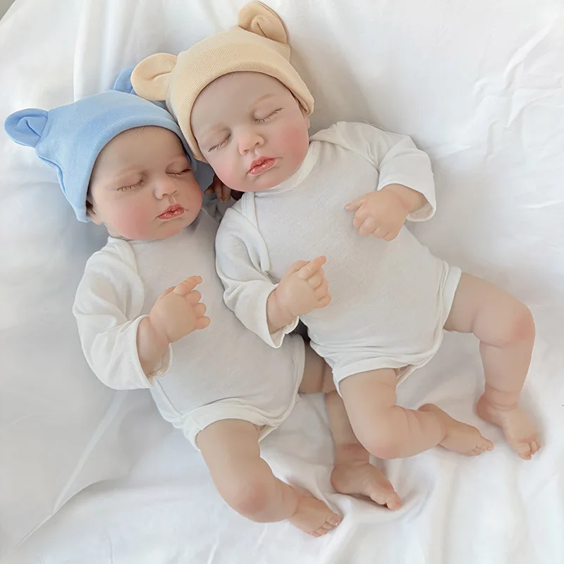 48CM LouLou Reborn Baby Doll Soft Touch Hand Made Art Dolls Newborn Lifelike Babies with Visible Veins Muñecas Bebe Reborn
