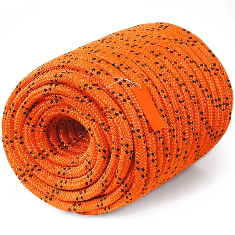 SucceBuy 220ft Dual-Weave Polyester Rope 48-Strand Outdoor Accessories Emergency Cord for Camping Swinging Rappelling Rescue