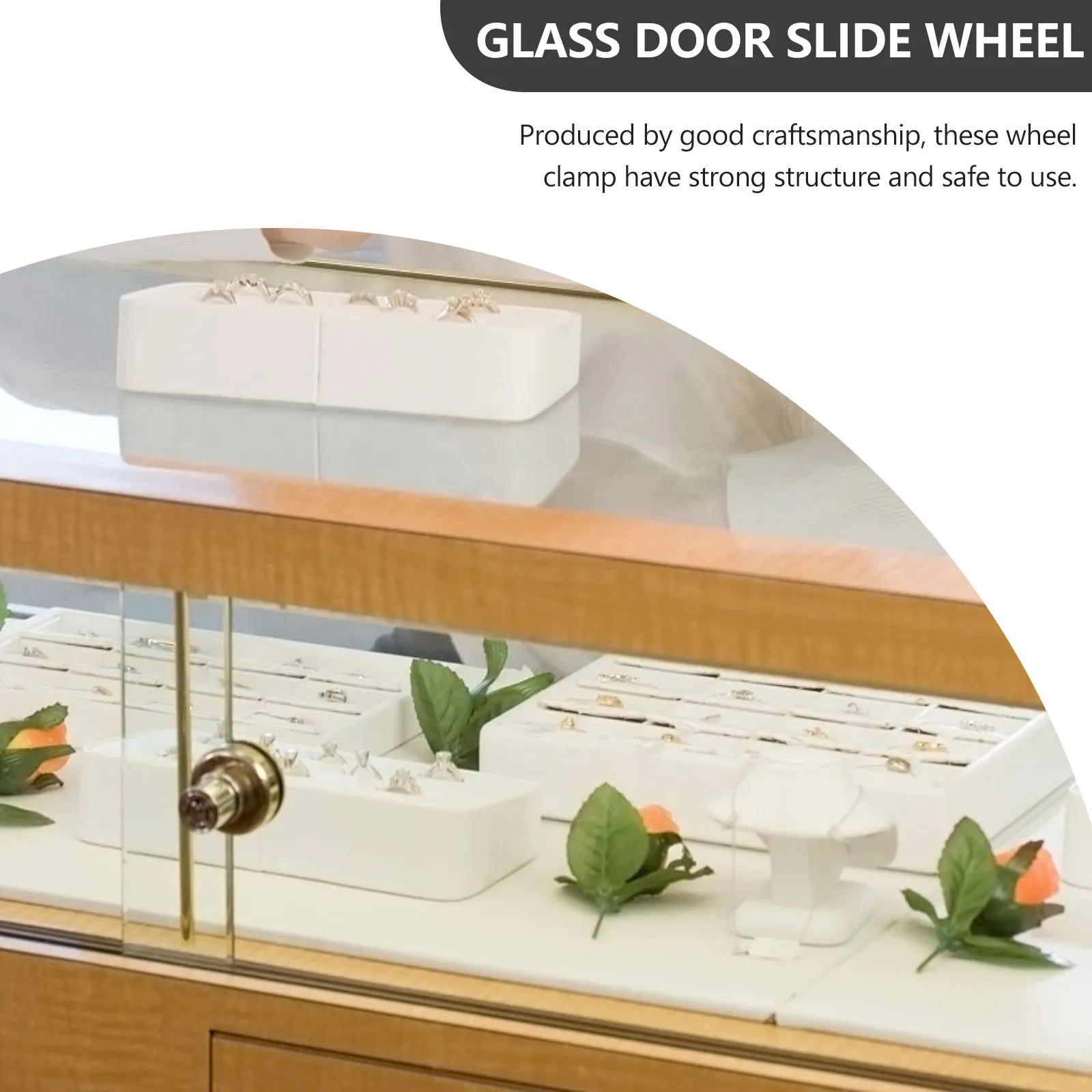 

20Pcs Sliding Clamp Glass Door Wheel Double Pulley Clamps for Furniture Glass Door Rollers Clamp Heavy Load Bearing Smooth