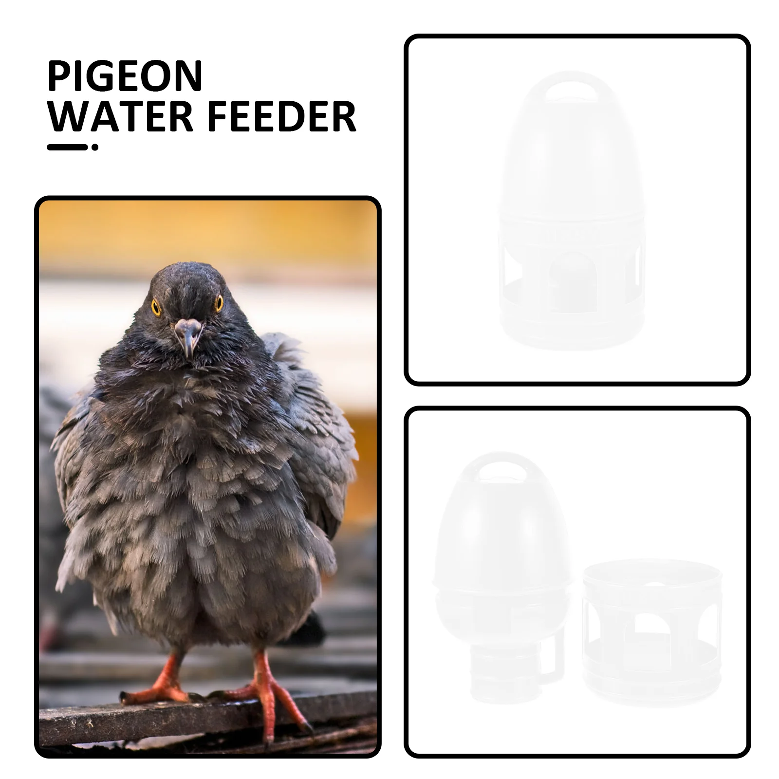 Pigeon น้ําพุดื่มนก Feeders สําหรับกลางแจ้งพลาสติก Gazebo Water Dispenser