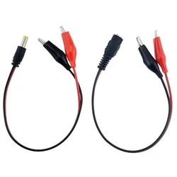 Alligator Clip DC Power Plug Connector Adapter Plug 25CM Test Leads Wire DC 5.5*2.1mm Clips Crocodile Male Female Connect Line