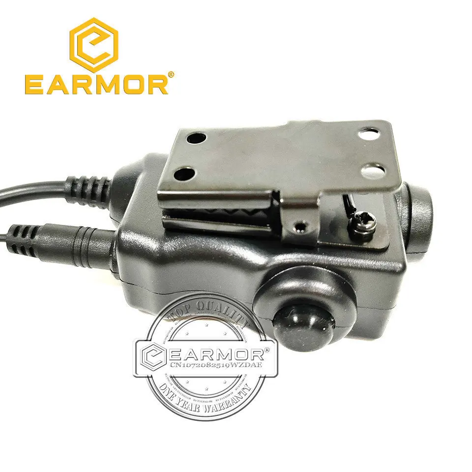 EARMOR-Adaptador de auriculares tácticos M52 PTT, Kenwood Midland, ampliar la combinación de botones de línea de dedo