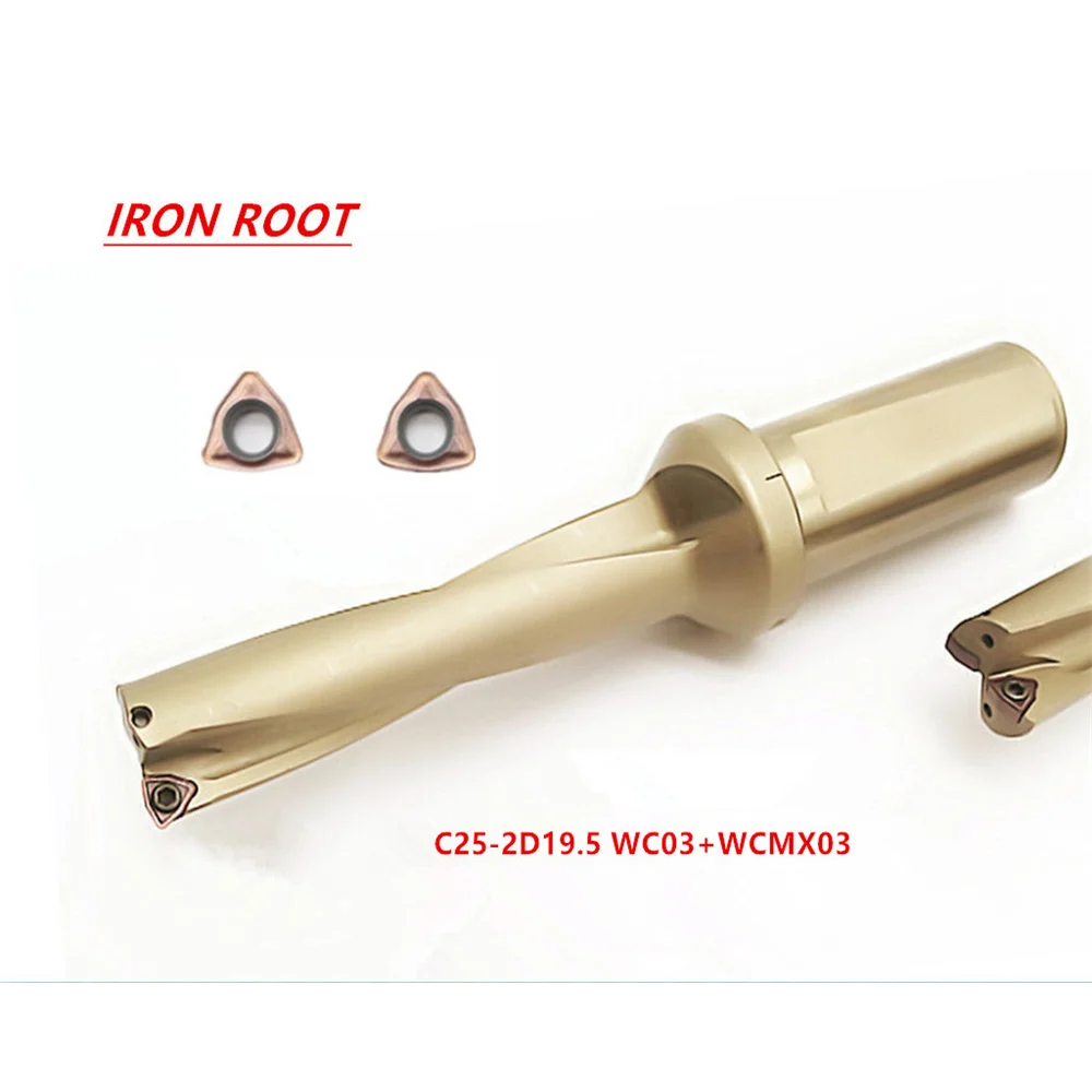 

IRON ROOT C25-2D19.5 WC03 CNC Indexable Drill 19.5mm-2D+2P WCMX030208-FZ 6115 Carbide Insert CNCMetal Lathe Turning Tools