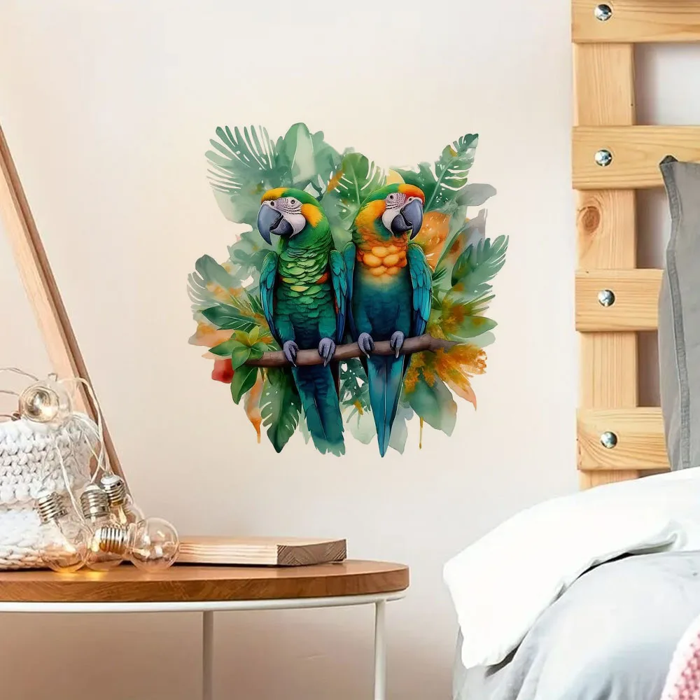 

Vibrant Parrot Wall Decal Stickers, Bedroom Entryway Living Room Porch Home Decoration Wall Stickers, Removable Stickers