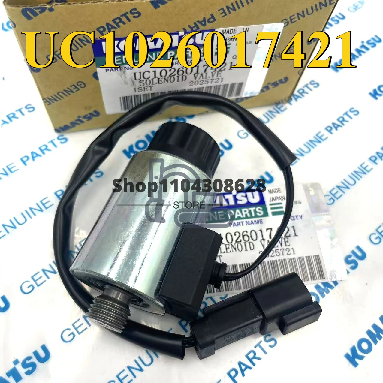UC1026017421 Wheel Loaders Parts WA150-5 WA200-5 WA250-5 WA320-5 Solenoid Valve For Komatsu Loader Solenoid