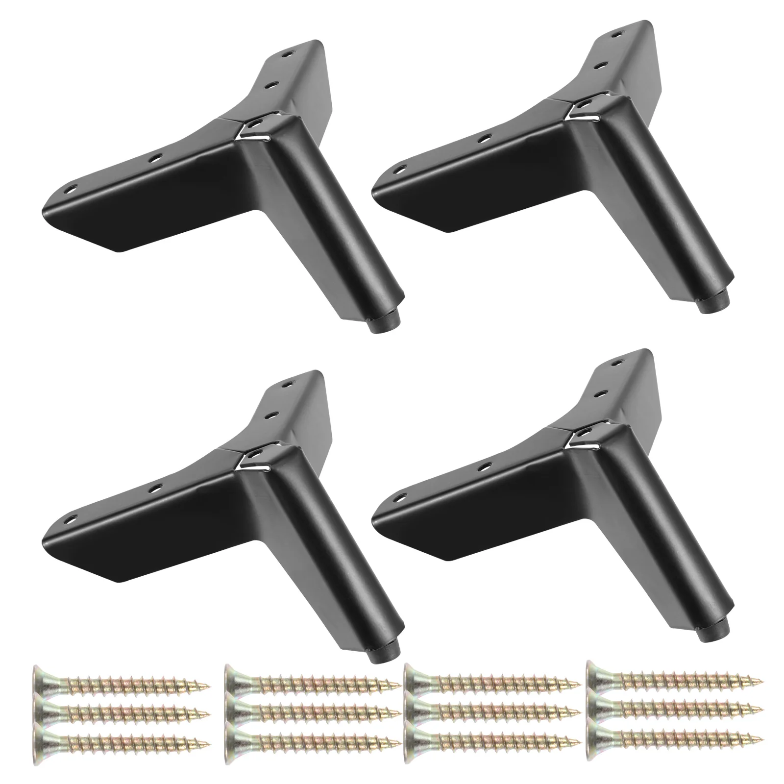 

4 Pcs Adjustable Iron Furniture Legs for Sofa Bed Cabinet Thickened Durable Suitable DIY Tables Chairs Tea Tables Black Finish