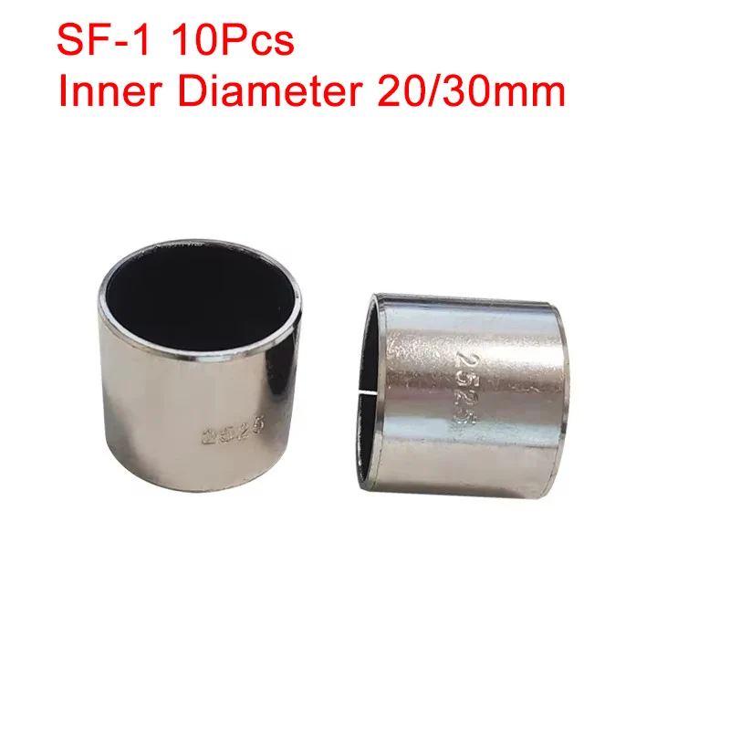 

SF-1 10Pcs Inner Diameter 20/30mm Self Lubricating Composite Bearing Bushing Sleeve Steel Bear For Crane Printer