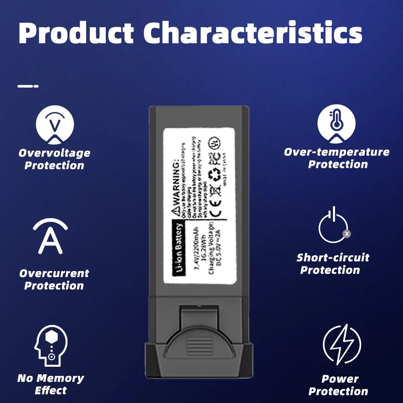 Imagem -04 - para Lyzrc L900 Pro se Max Drone Bateria Acessório Substituir de 7.4v 2200mah Lipo 1s Células 4k Profissional rc Quadcopter Uav Peças