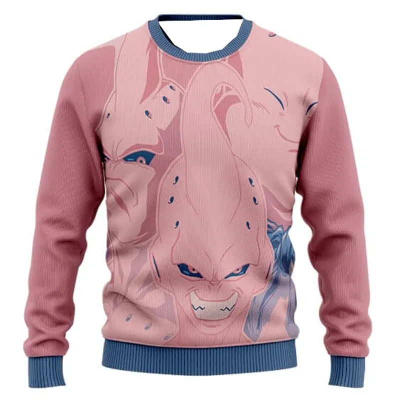 Dragon Ball Z Demon Puppet Japanese Anime Hoodies 3D Print Funny Christmas Hoodie Fleece Warm Top O Neck Hoodie Harajuku Hoodies