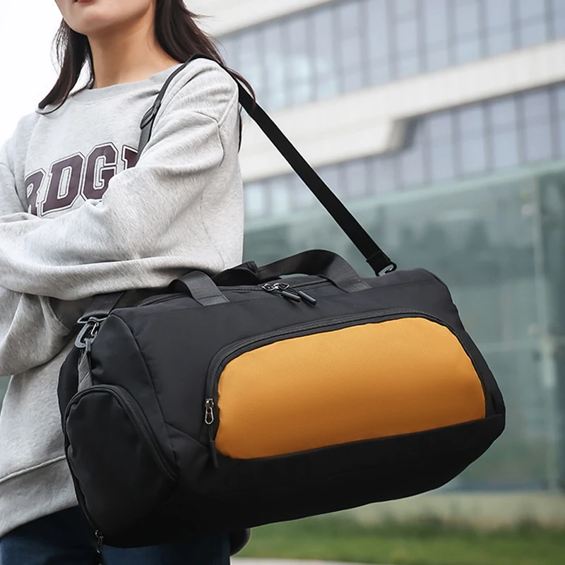 Sports Gym Bag Large Capacity Travel Duffel Bag Waterproof Nylon Handbag Shoes Storage For Swimming Football Vacation Travel