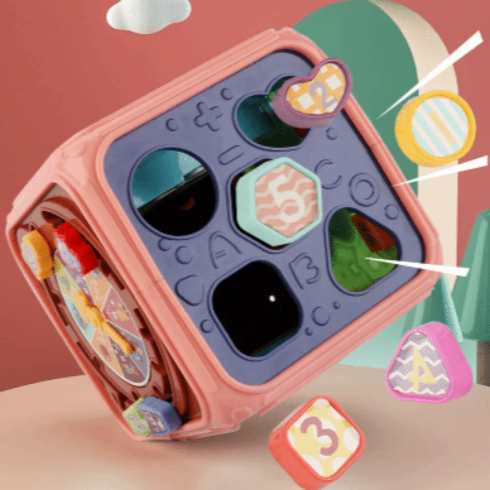 

Musical Children Hand Clapping Beat Drummer Pounding 6-sided Hexahedron Drum Piano Multifunctional Activity Box