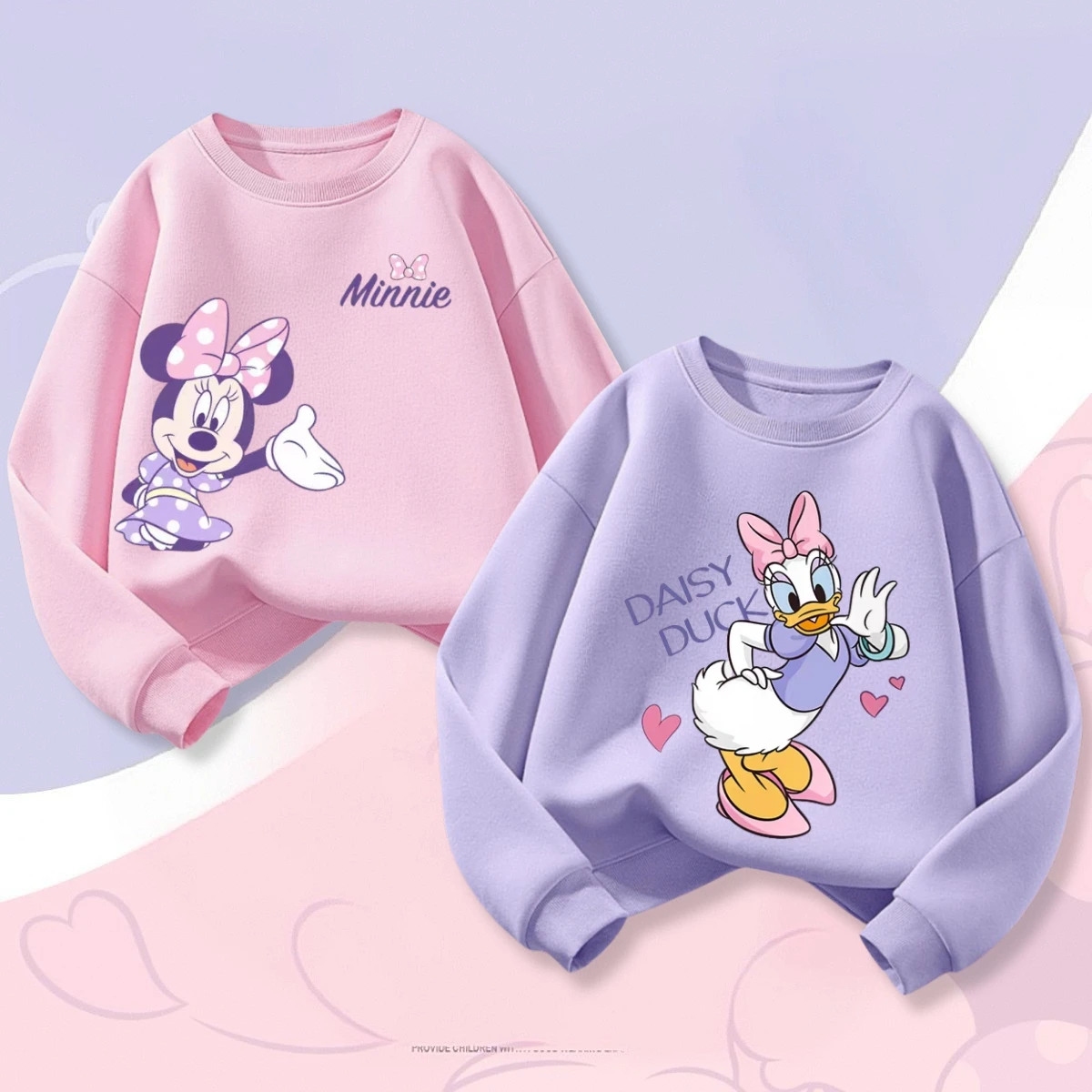 Camisetas de manga larga con estampado de Minnie para niña, sudaderas holgadas de moda para primavera y otoño, ropa informal con capucha y cuello redondo