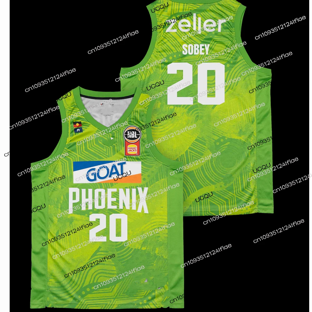 S.E. ملبورن فينيكس 25/26 جيرسي الأصلي ناثان سوبي رقم. 20 قميص كرة السلة جيرسي الأسترالي للرجال كرة السلة الرياضية بدون أكمام