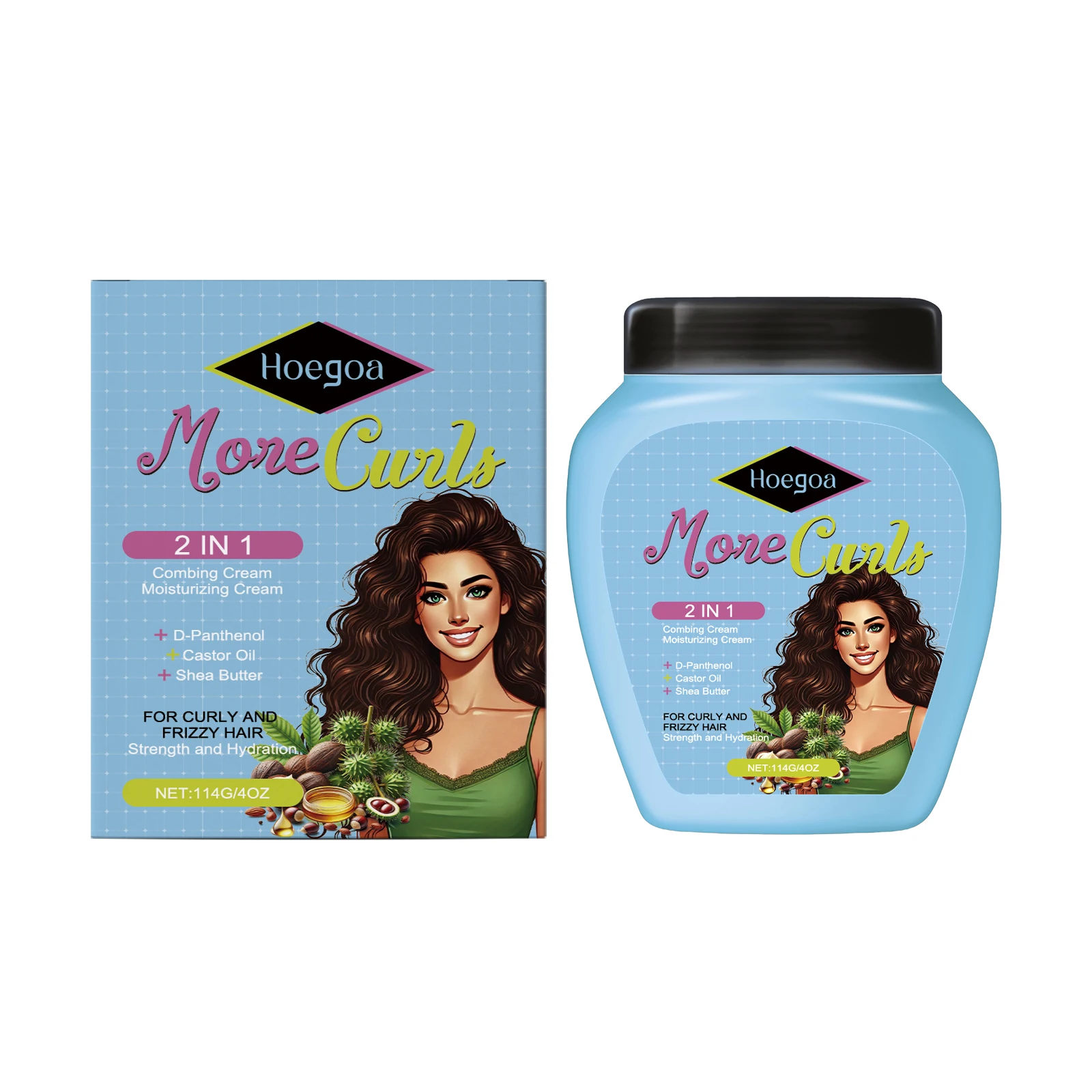 Combing Cream Conditioner for Curly Frizzy Hair Repair Restore Damaged Hair Strengthen Roots Nourish Wash-Free Conditioner