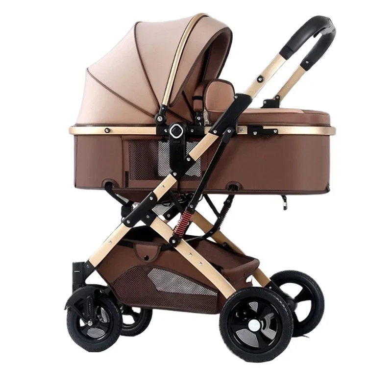 Baby stroller, can sit and lie down, light folding, high landscape shock absorption two-way newborn baby stroller