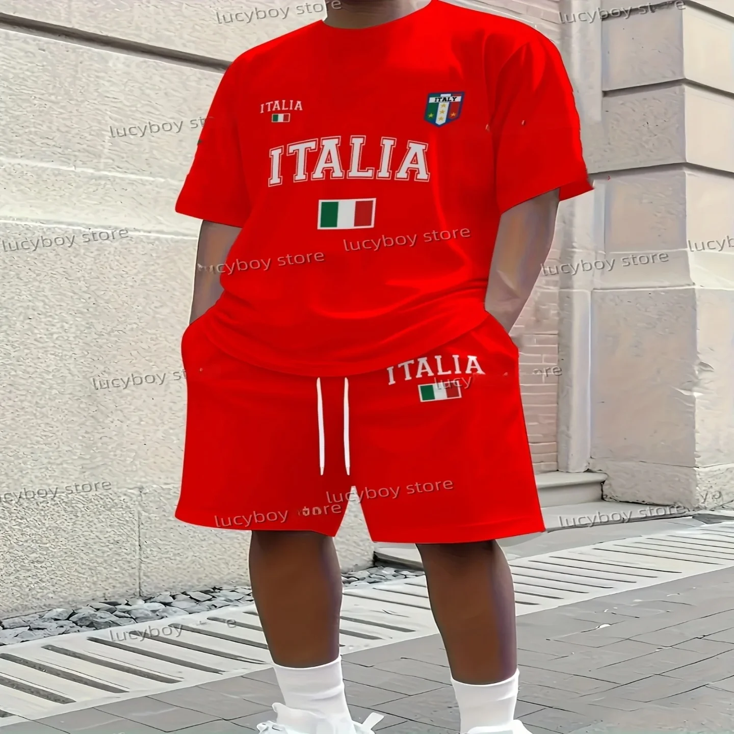 

Новая мужская спортивная футболка больших размеров с итальянским принтом orts Sui Autumn Thiened Long Sve Basic Sle Wide Fit irt