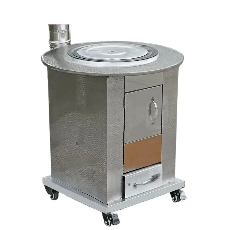 Portable Fire Pits Mobile Outdoor Firewood Stove Household Rural Energy-saving Stove Stainless Steel Fire Wood Heater N