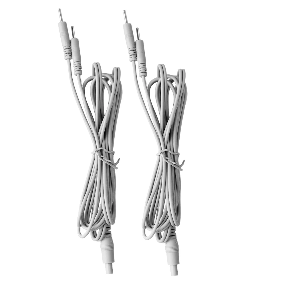 TENS Electrode Cable Line Wire Electrode Lead Wires For Tens Acupuncture Electrical Muscle Stimulator Head 2mm Plug Grey