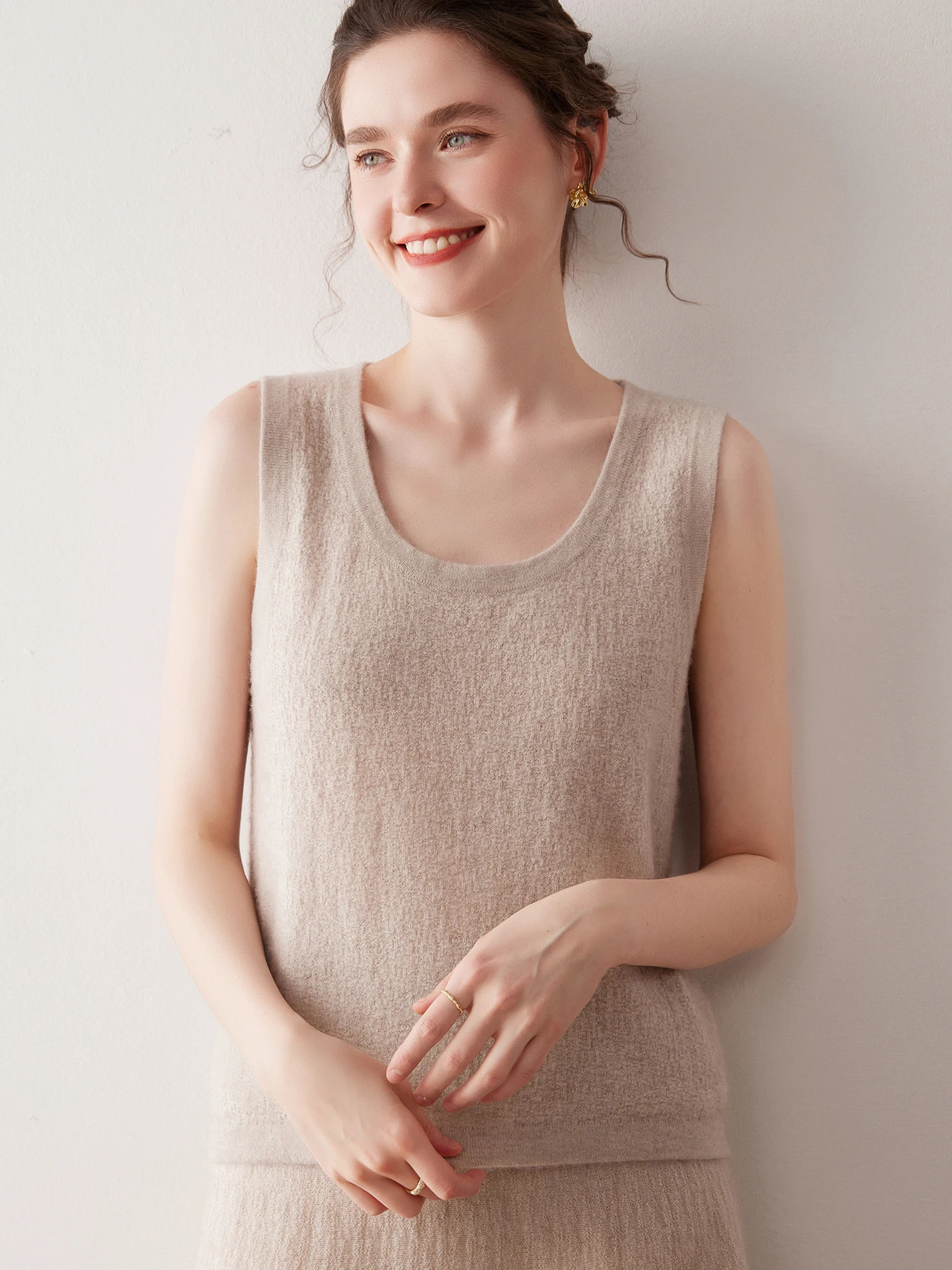 

Осенне-зимний женский свитер Camere, круглый вязаный жилет Ne Svel, цветной универсальный утягивающий шерстяной жилет с ремешком