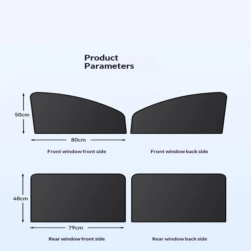 New Magnetic Car Sunshade Cover Summer UV Protection Side Rear Window Curtain Black Mesh Sun Shade Cover Auto Car Accessories