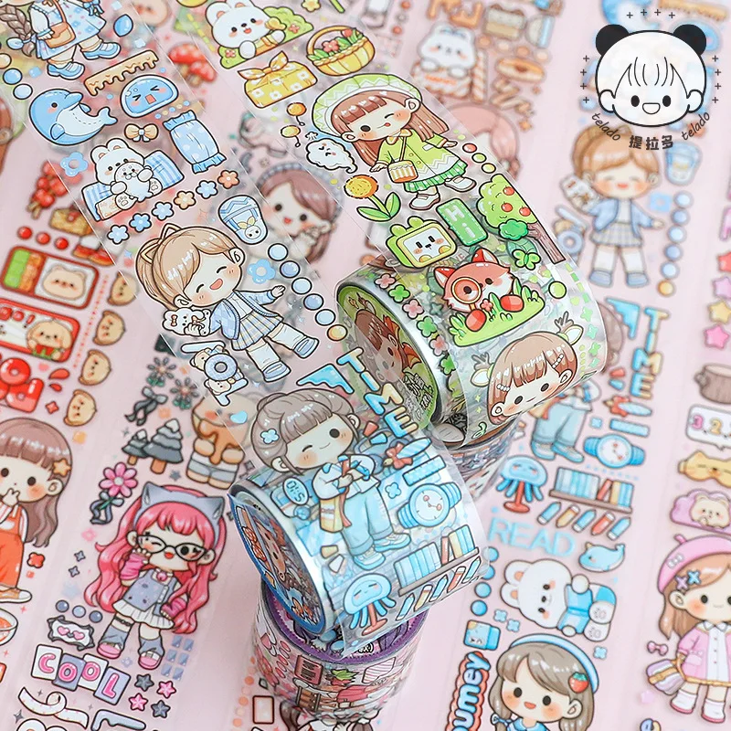 1pcs/1lot Decorative Adhesive tapes embarking upon Masking Tapes cartoon diary Scrapbooking Scrapbooking Stickers