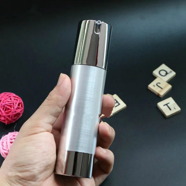 10pcs Luxury Gold Silver Empty Airless Pump bottles Mini Portable Vacuum Cosmetic Lotion Treatment Travel bottle