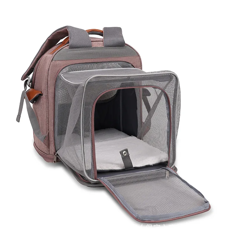 

Hot Selling Outdoor Pet Comfortable Large Capacity Nylon Cat Backpack Zipper Portable Travel Pet Carrier Backpack Bag
