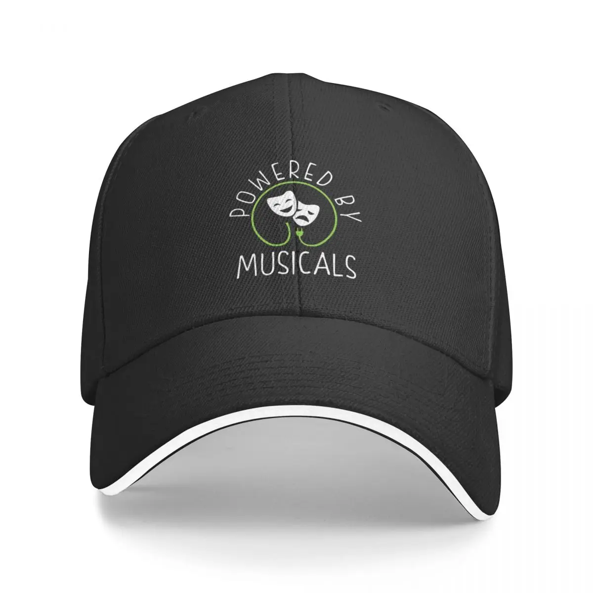 

Theatre Gift. Broadway Musicals. Powered By Musicals Baseball Cap Hat Man For The Sun Brand Man cap Women Hats Men's